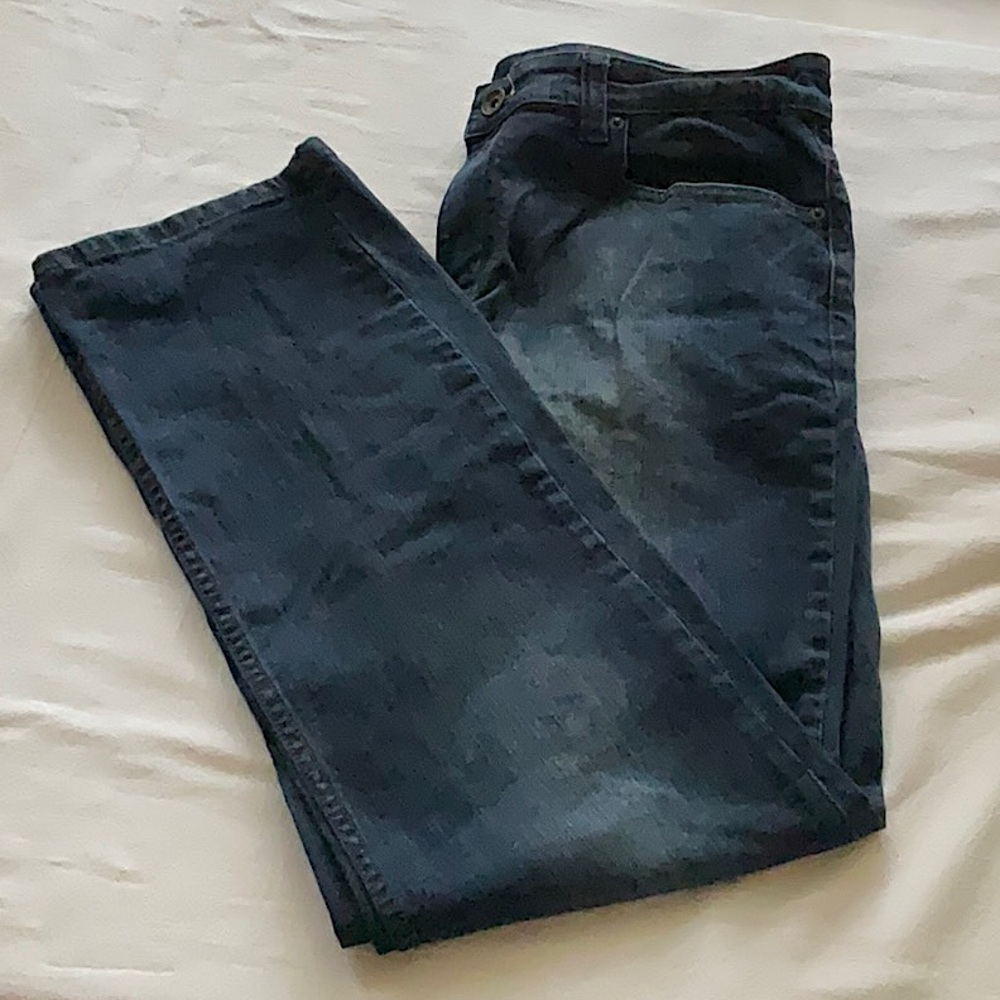 Mid-Waisted Urban Pipeline Relaxed Straight Blue Jeans Size 34x32. - Picture 2 of 6